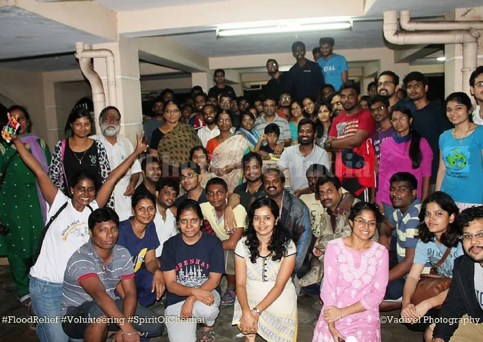Geethapriya with the full team 