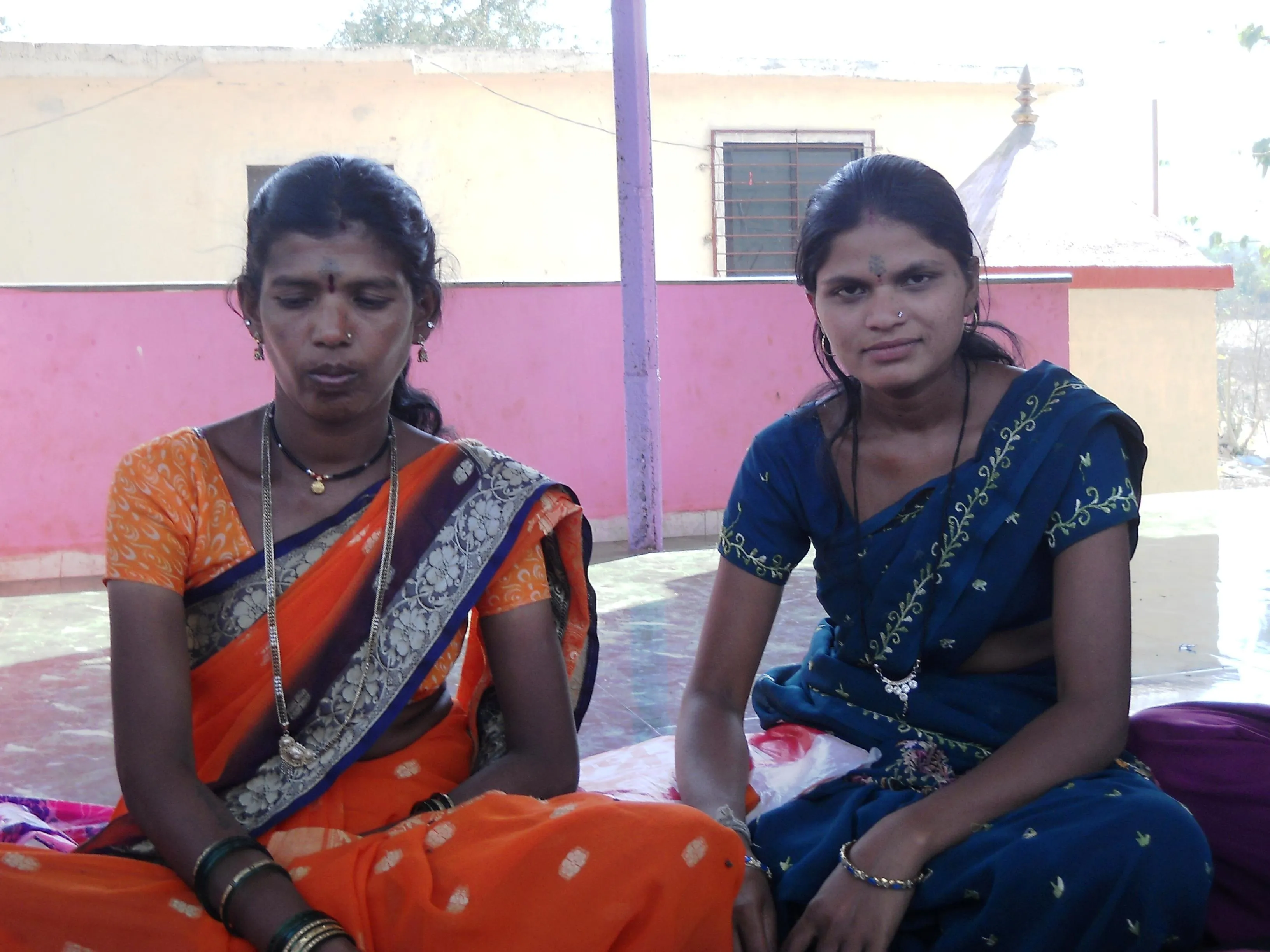 Savita Warguda (left) and Sangeeta Bhoye have been actively engaging with the local women to improve their access to water resources especially in the summer months.
