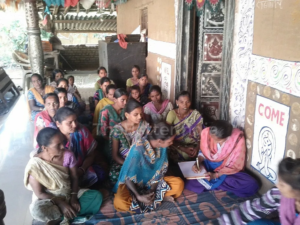 Women of a SHG in a training session 
