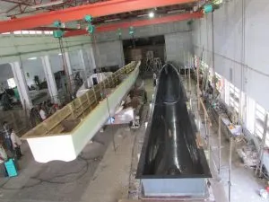 The hull being released