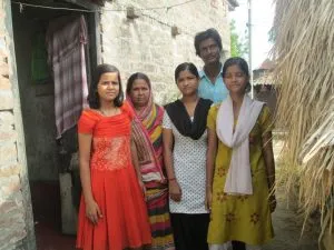 Antara and Ananya with family