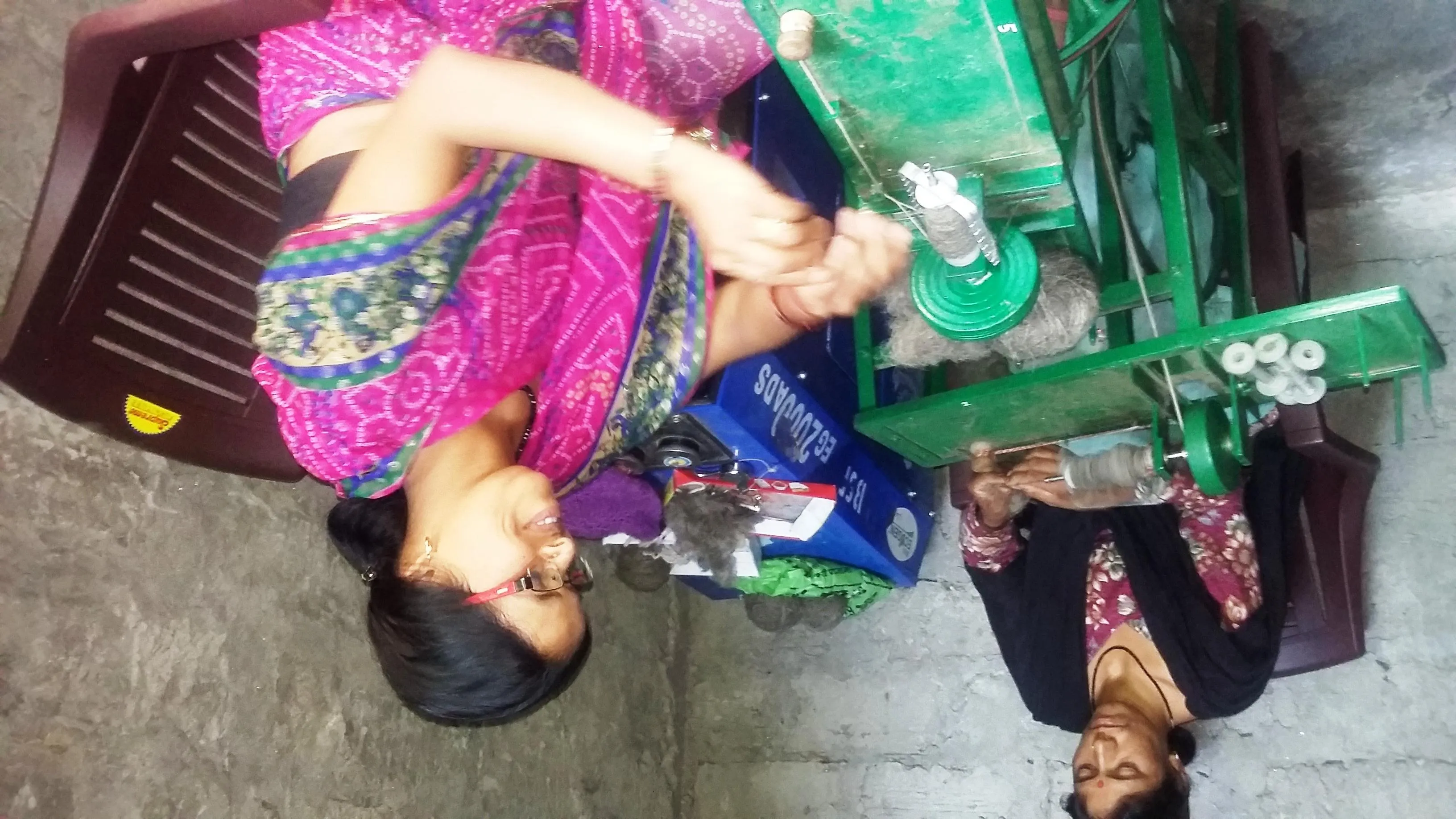  Widowed young, Vijaya Devi, 36, who lost her son, the sole earning member of the family in the flash floods, today is working work part-time at the centre started by Himmotthan where women earn spinning thread from wool. (Credit: Nitin Jugran Bahuguna\WFS)