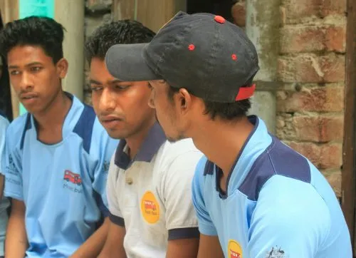 Mohammad with the Community Youth Leaders.