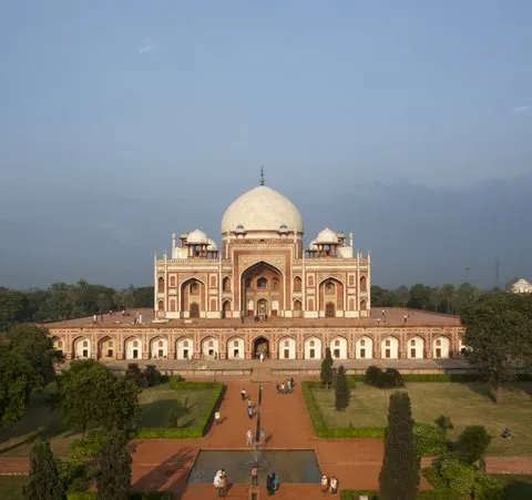 Humayun's Tomb, and its well laid gardens.