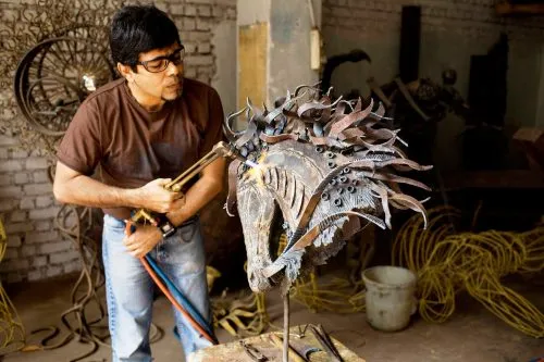Unlike most people Arzan Khambatta does his best work when surrounded by waste.