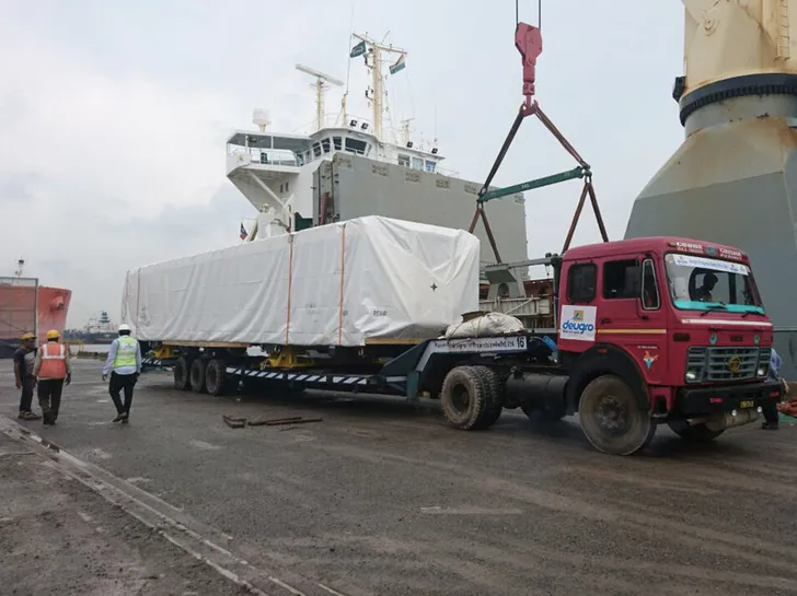The locomotive fleet arriving at Haldia, Kolkata Port. Source: <a target=