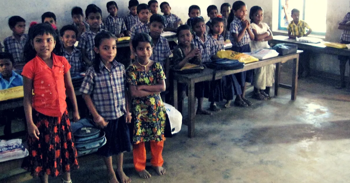 Students in a village school in India. Picture Courtesy: Wikimedia Commons.