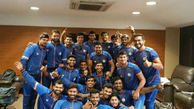 Team photo after their historic win. (Source: Twitter)