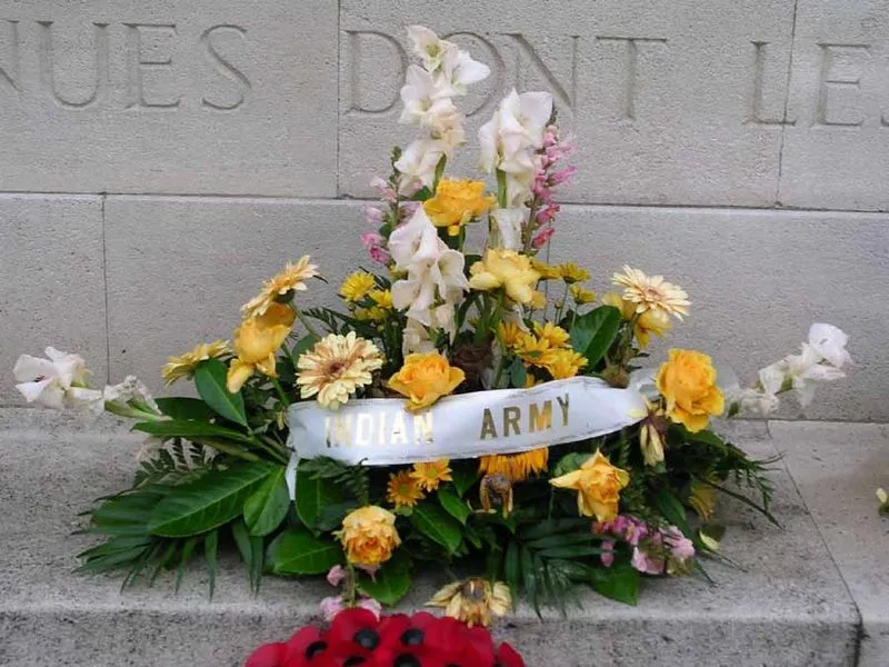 At the Neuve Chappelle Indian memorial. (Source: Wikimedia Commons)