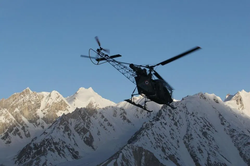 Cheetah Helicopter in the air. (Source: Facebook)