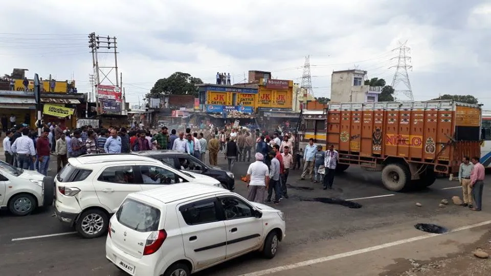 Protests in the Jammu region by fringe elements seeking to protect the accused. (Source: Facebook)