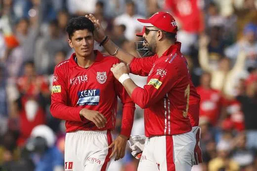 Mujeeb with his KIngs XI Punjab teammates. (Source: Facebook) 