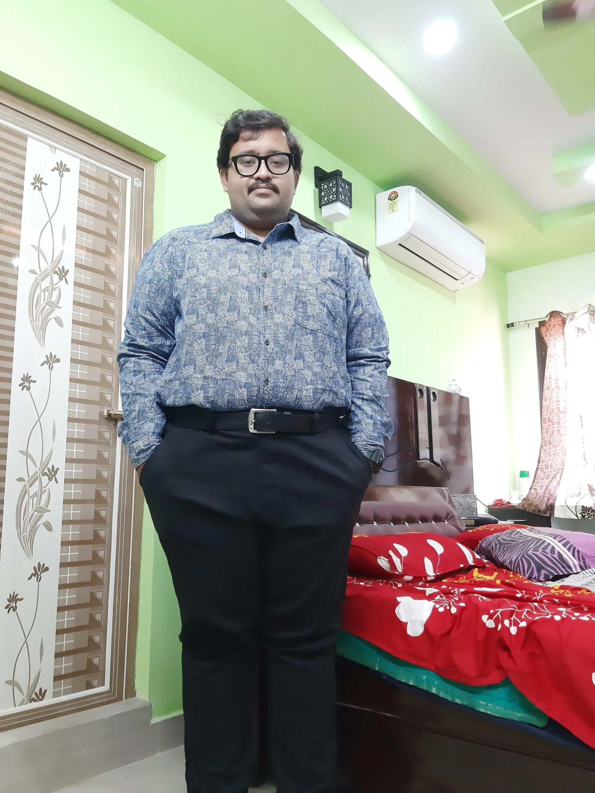 Shivaram when he was over weight. 