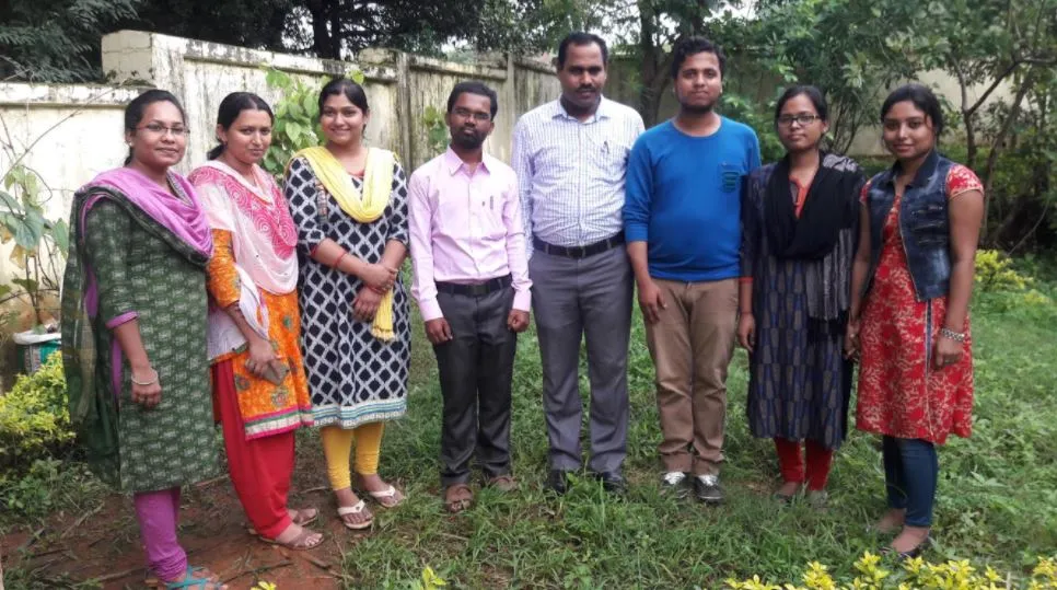 Dr Debabrata Panda with Research Scholars at Central University 