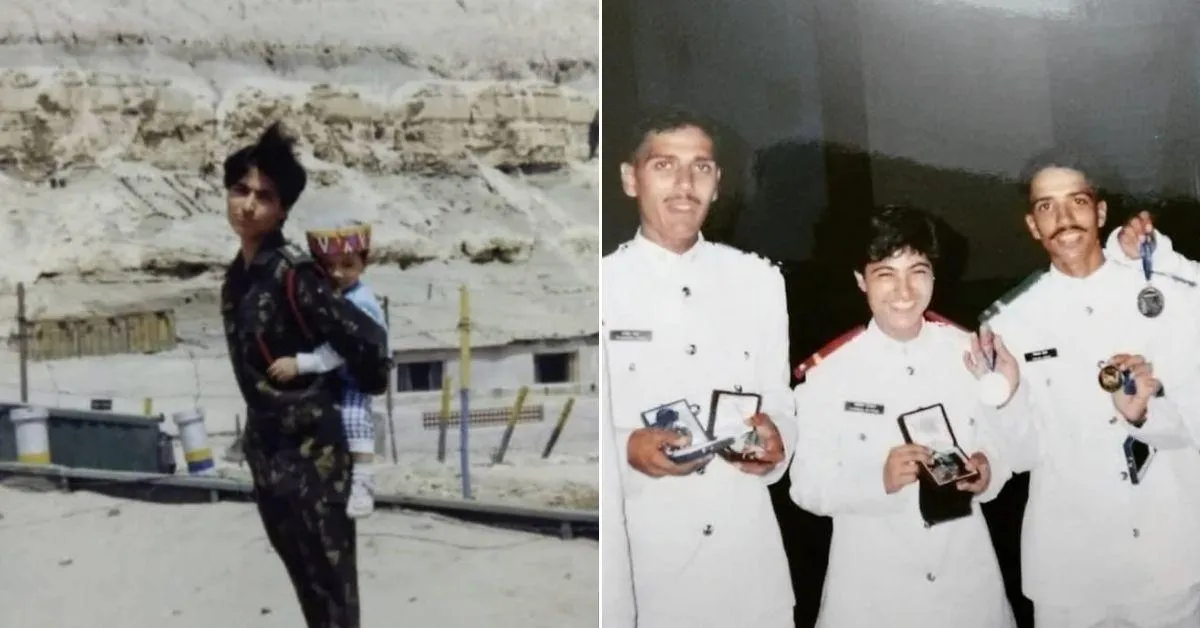 Captain Yashika Tyagi with her son Kanhav in Leh