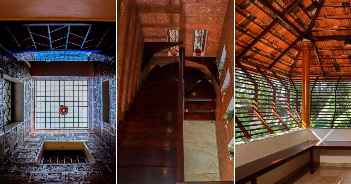 Interior of Dinesh Kumar's eco-friendly house in Thrissur
