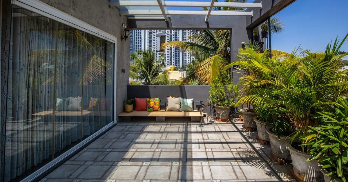 Terrace which is green