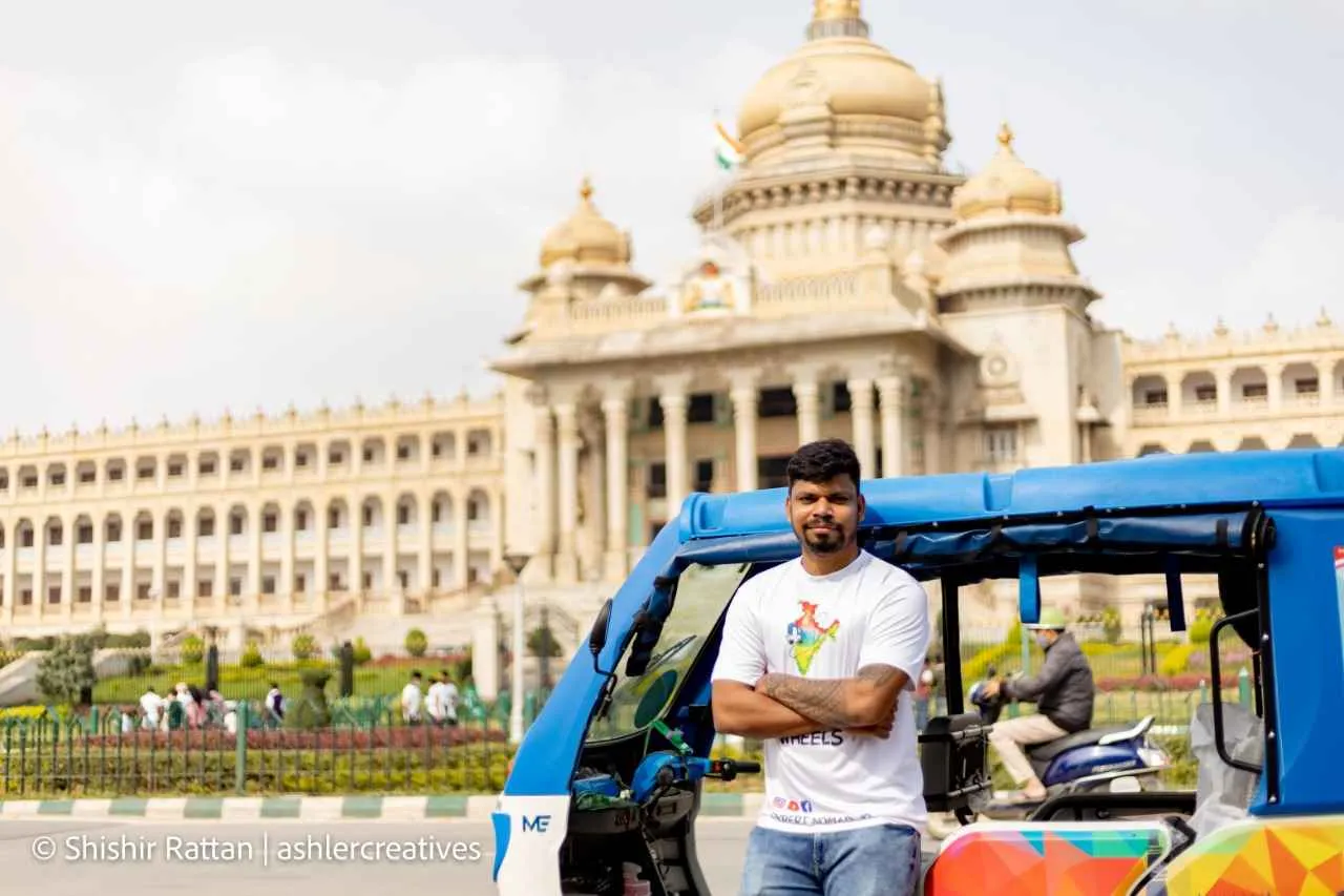 Jothi Viknesh with his EV 'Hope'