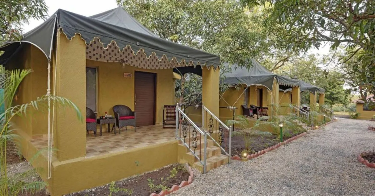 Tents at Gir Lion Safari Camp, Gujarat.