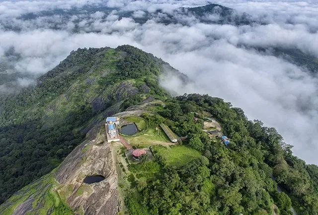 An aerial view of Kundadri hills in Karnataka.