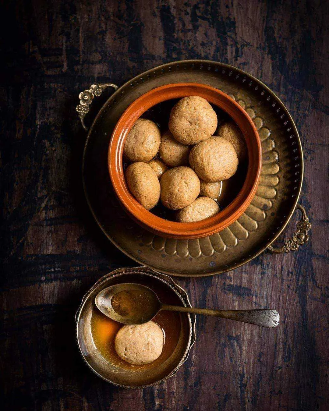Nolen gur roshogullas made with the jaggery and served as a dessert in Kolkata
