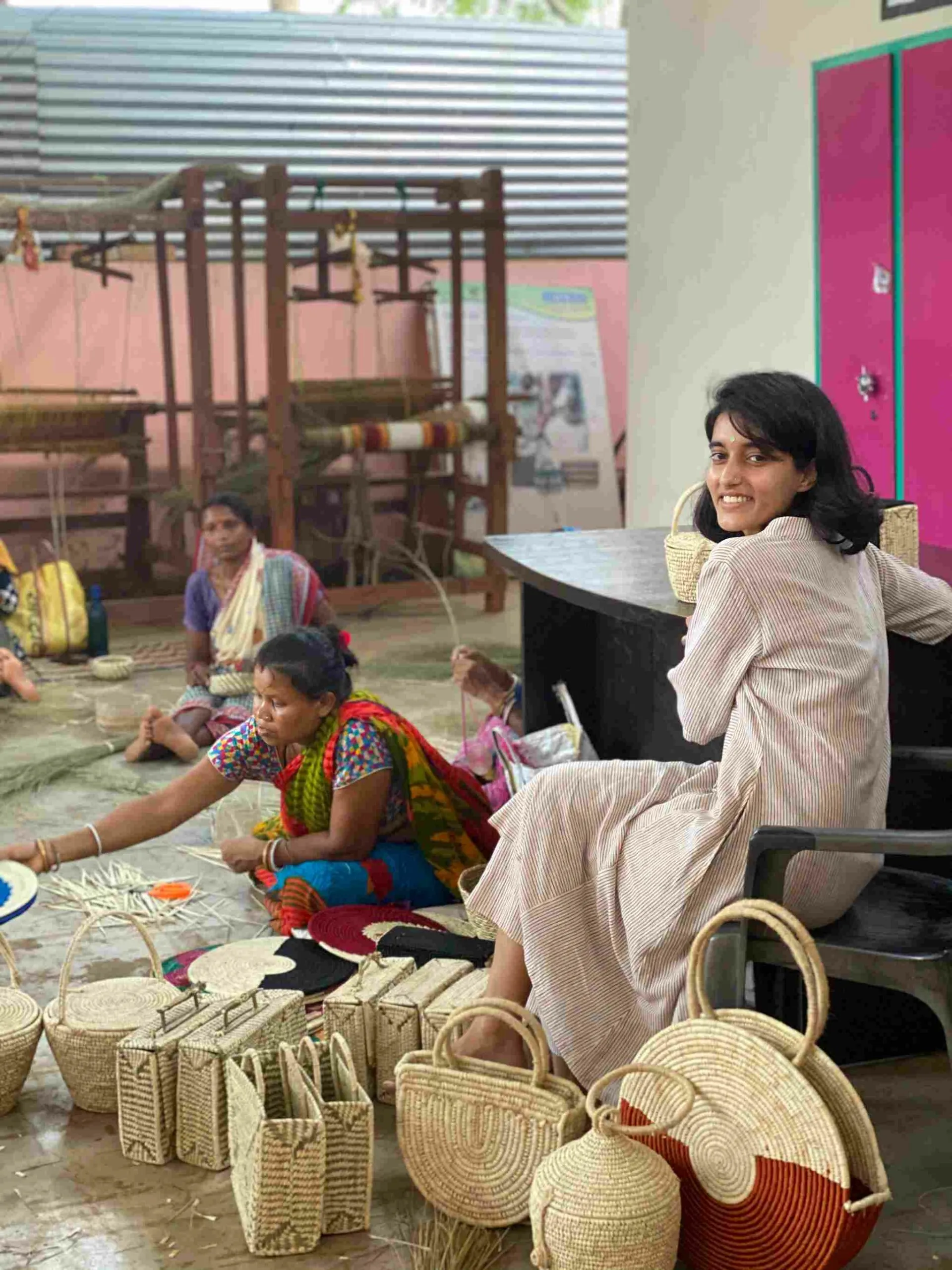 The locals weave sabai grass into a variety of handicrafts and products