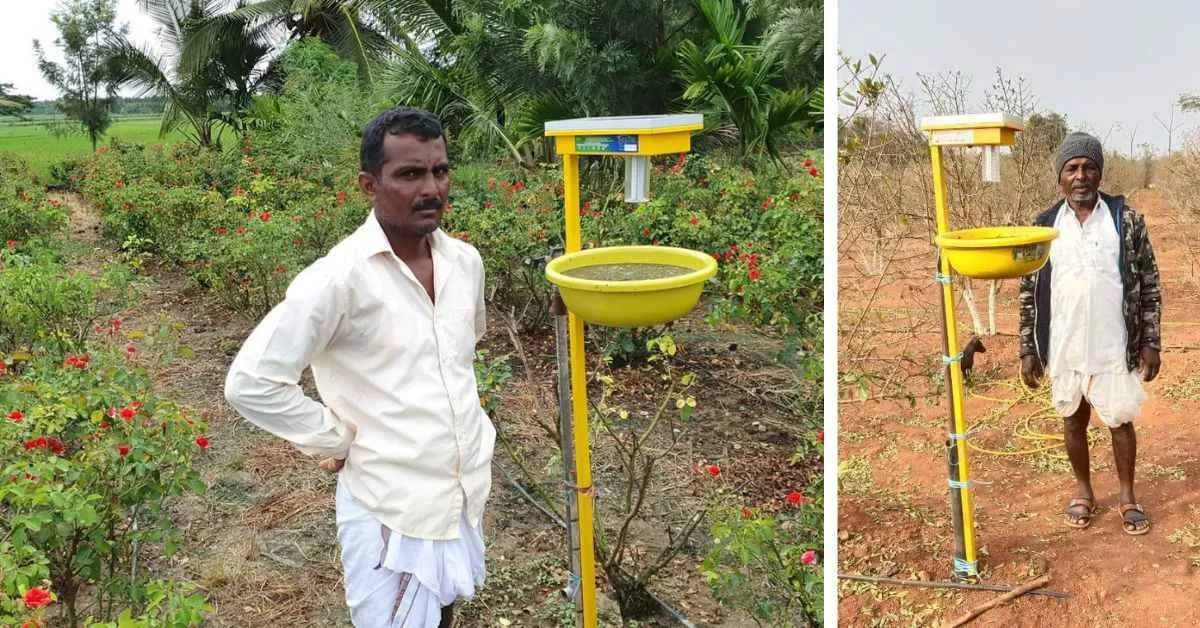 Farmers who are now using the solar insect trap on their farms.