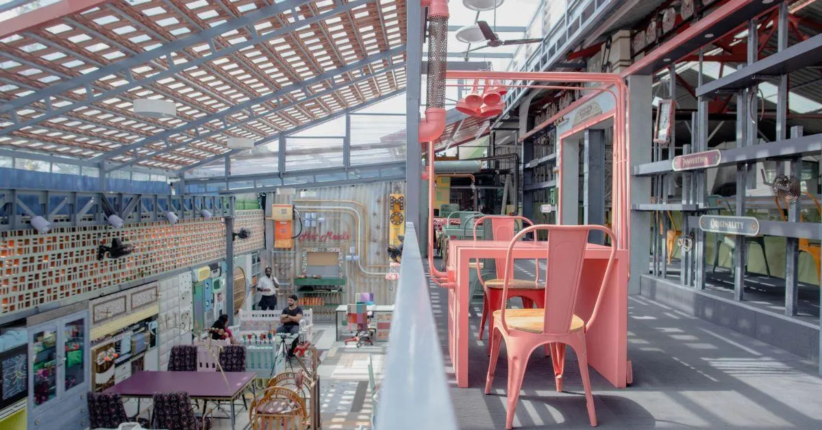 The Circus Canteen's interiors are done using discarded materials that would have ended up in landfills.