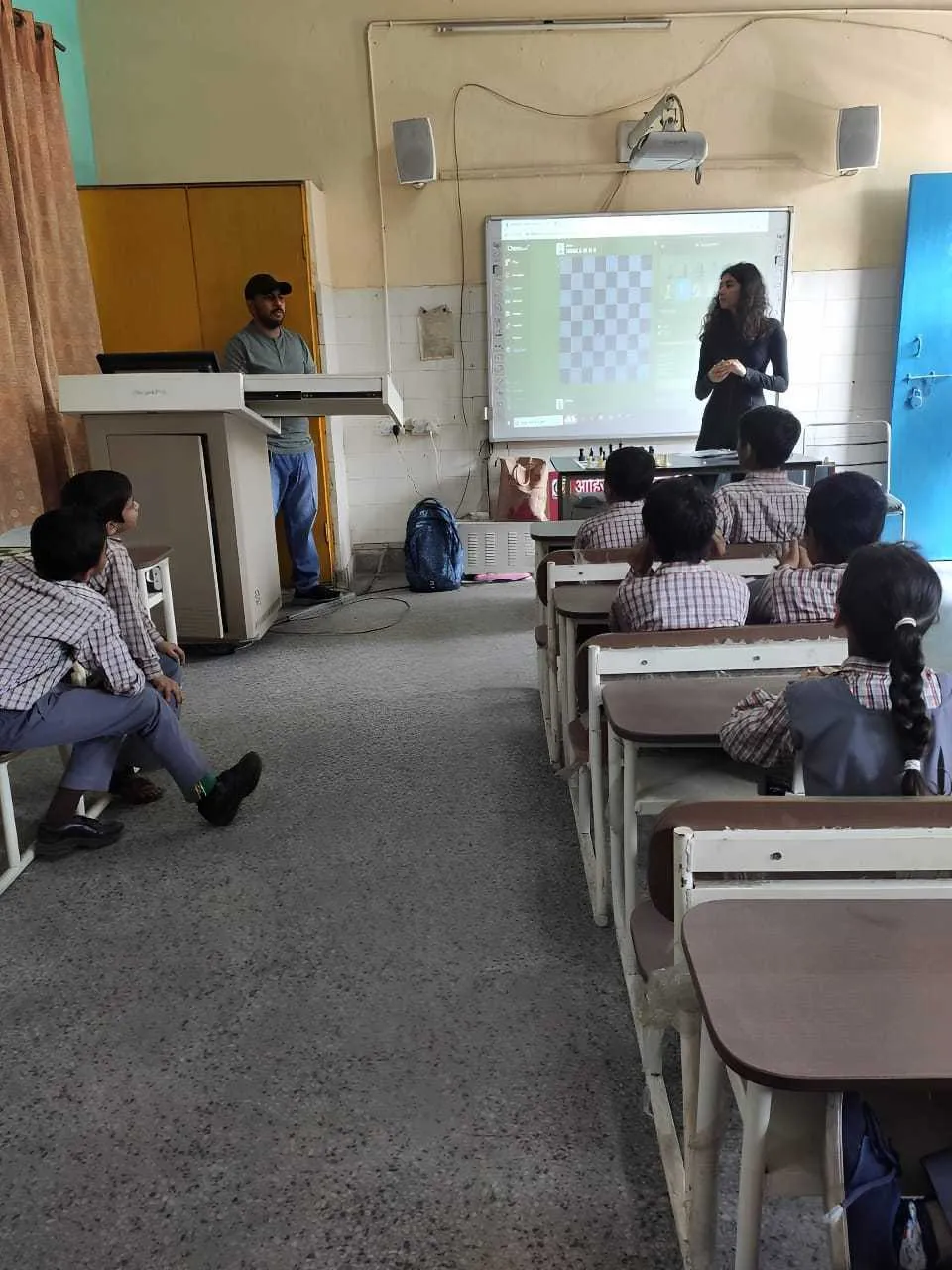 The student volunteers teach academic subjects as well as music, chess, dance, sports etc to the kids
