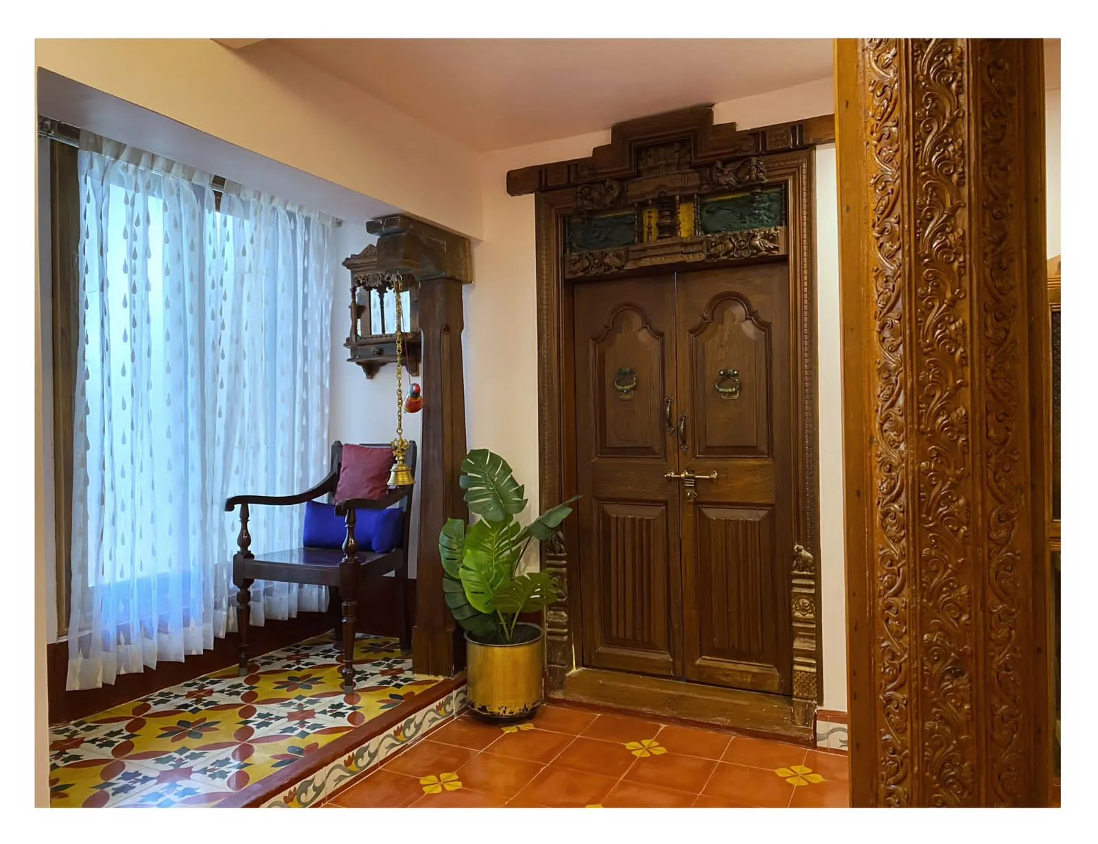 The furniture in the heritage home is from the original house to maintain the antique vibe