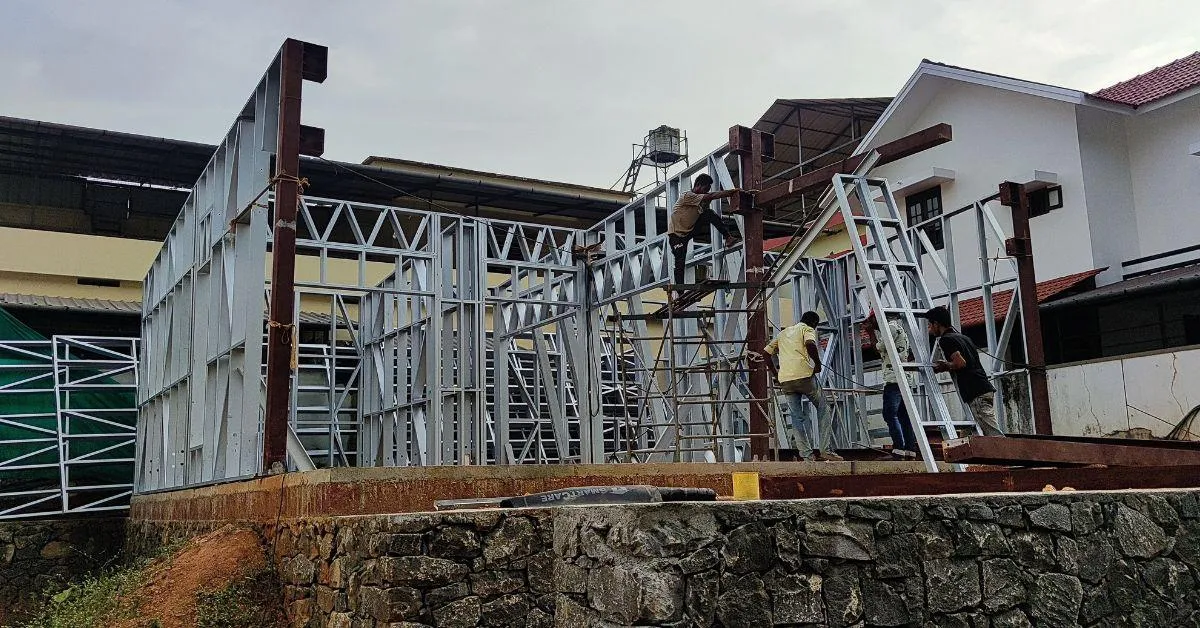 The structure is quite lightweight so it does not need any machinery to do the fitting. 