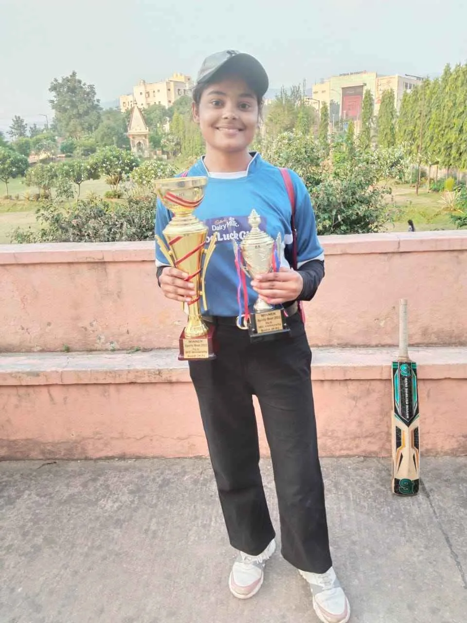 Bittu Kumari with some of her trophies.