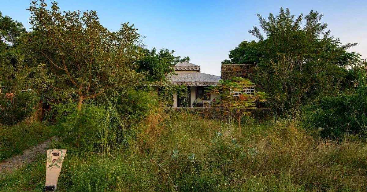 Indigenous trees like neem and jamun fill the landscape of Utsav Camp