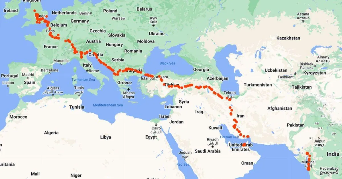 Daman Thakore and his family have undertaken an expedition from Ahmedabad to London