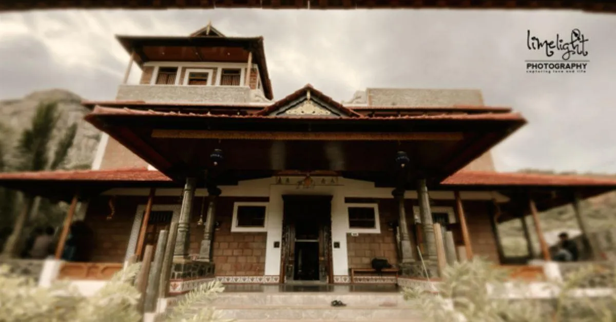 The home is made with natural materials such as sand and clay. 
