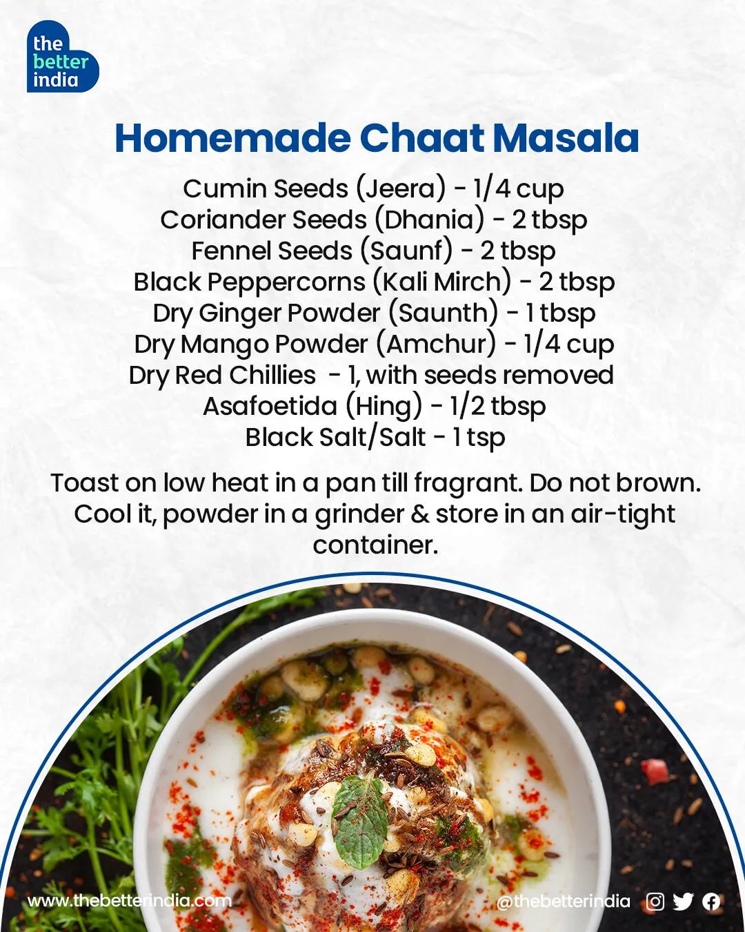 Homemade chaat masala recipe