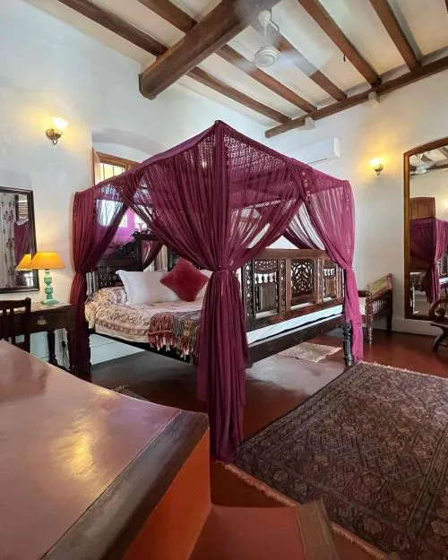 Much of the old house has been preserved to give the home a touch of vintage magic