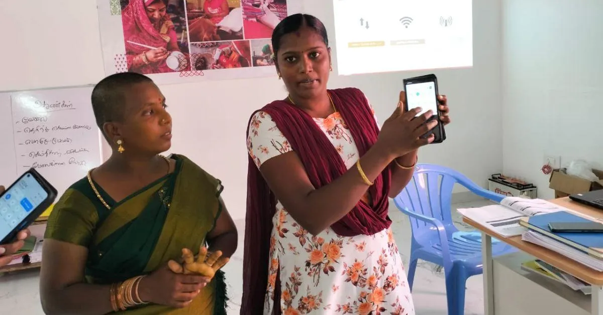Muthulakshmi (left) aims to expand her business on e-commerce platforms and take her products to a larger customer base.