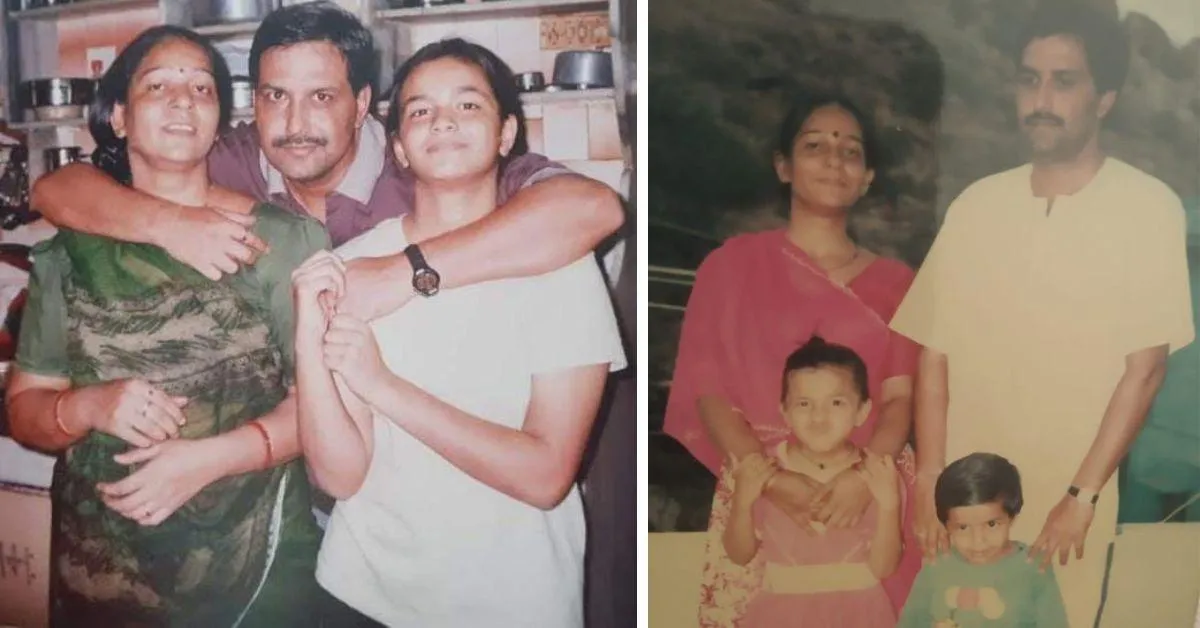 Hetal Dave, India's only professional female sumo wrestler with her mother, father and brother,