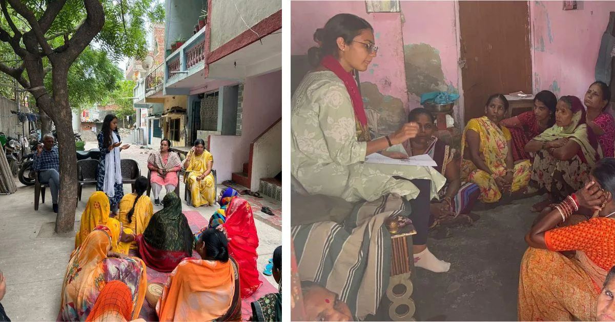 The women in slum areas are given proper induction before a project is implemented in their homes. 