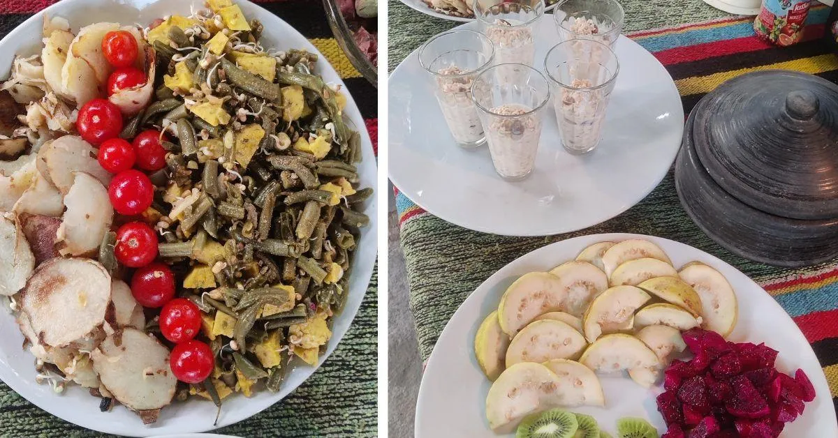 The ingredients for the meals at Adiem Kaanan Farmstay are sourced from the land are are fresh, healthy and delicious