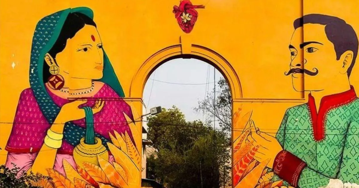 The mural features in Lodhi Art District of Delhi and is painted by Saner Edgar