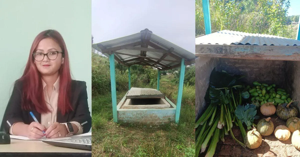 Binolin Syiemlieh, centre manager at the Nongstoin Social Service Society (NSSS), says their non-profit has set up simple, small-scale, zero-energy storage units near farmers’ fields to preserve their produce.