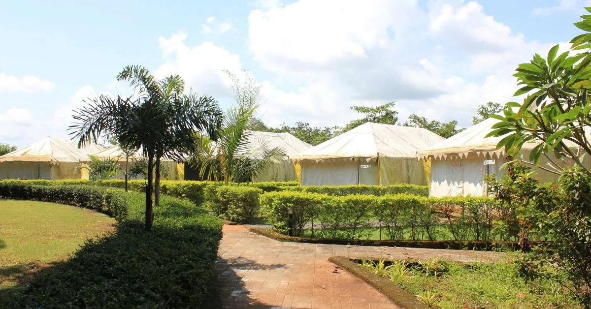 The tented stays at Nehamrit Farms include four Balinese villas and five Swiss glamping tents