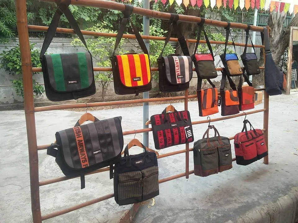 Jaggery Bags is a startup that creates fashionable and durable bags from discarded materials like old car seat belts