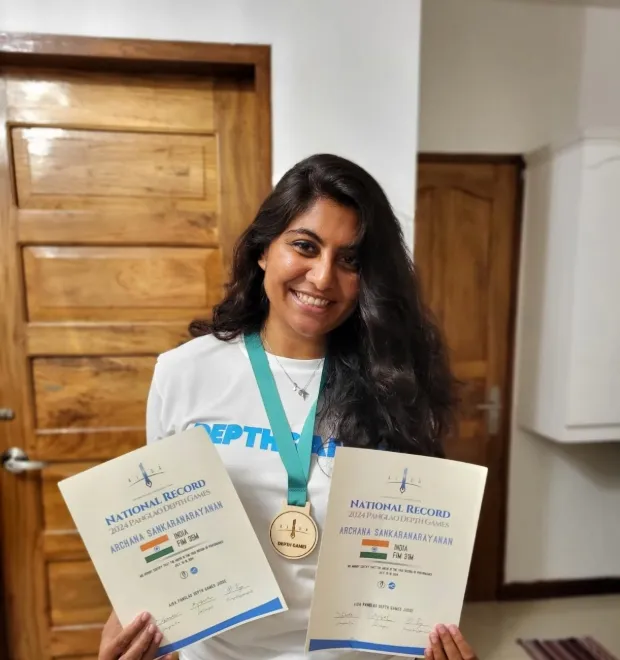 archana freediving national record