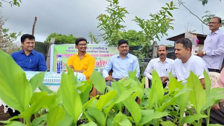 Sachin Kamlakar Karekar and other turmeric farmers discuss the SK-4 variety