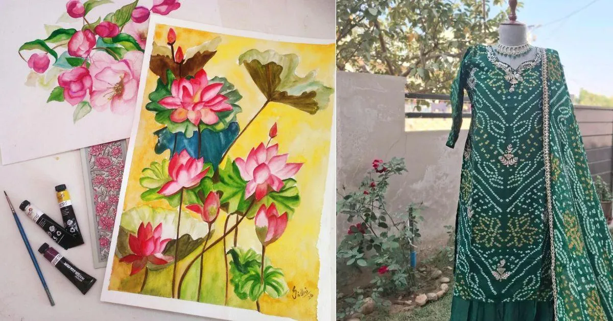 Sidhi's skill and grasp of colour combinations helped her create unique designs and patterns in kurtas and sarees.