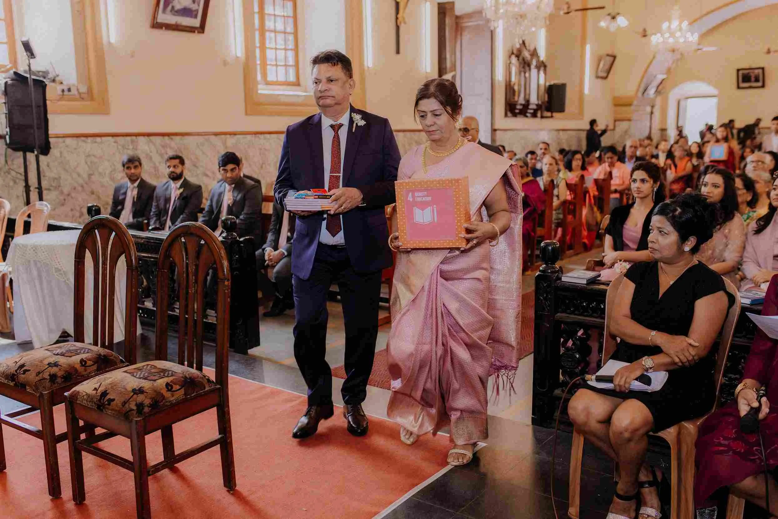 The couple turned their wedding offerings and prayers into prayers for the SDGs