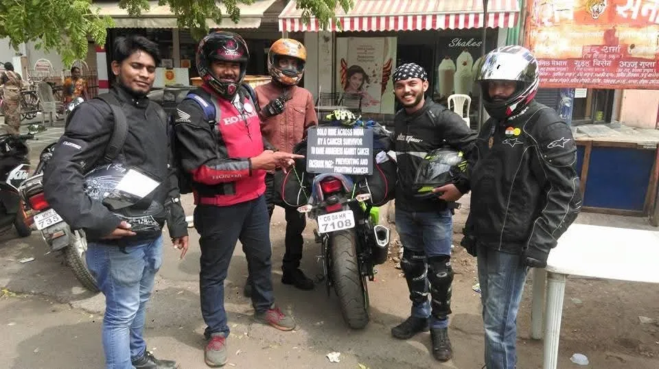 He connected with fellow riders who helped him reach out to the cancer hospitals in their cities